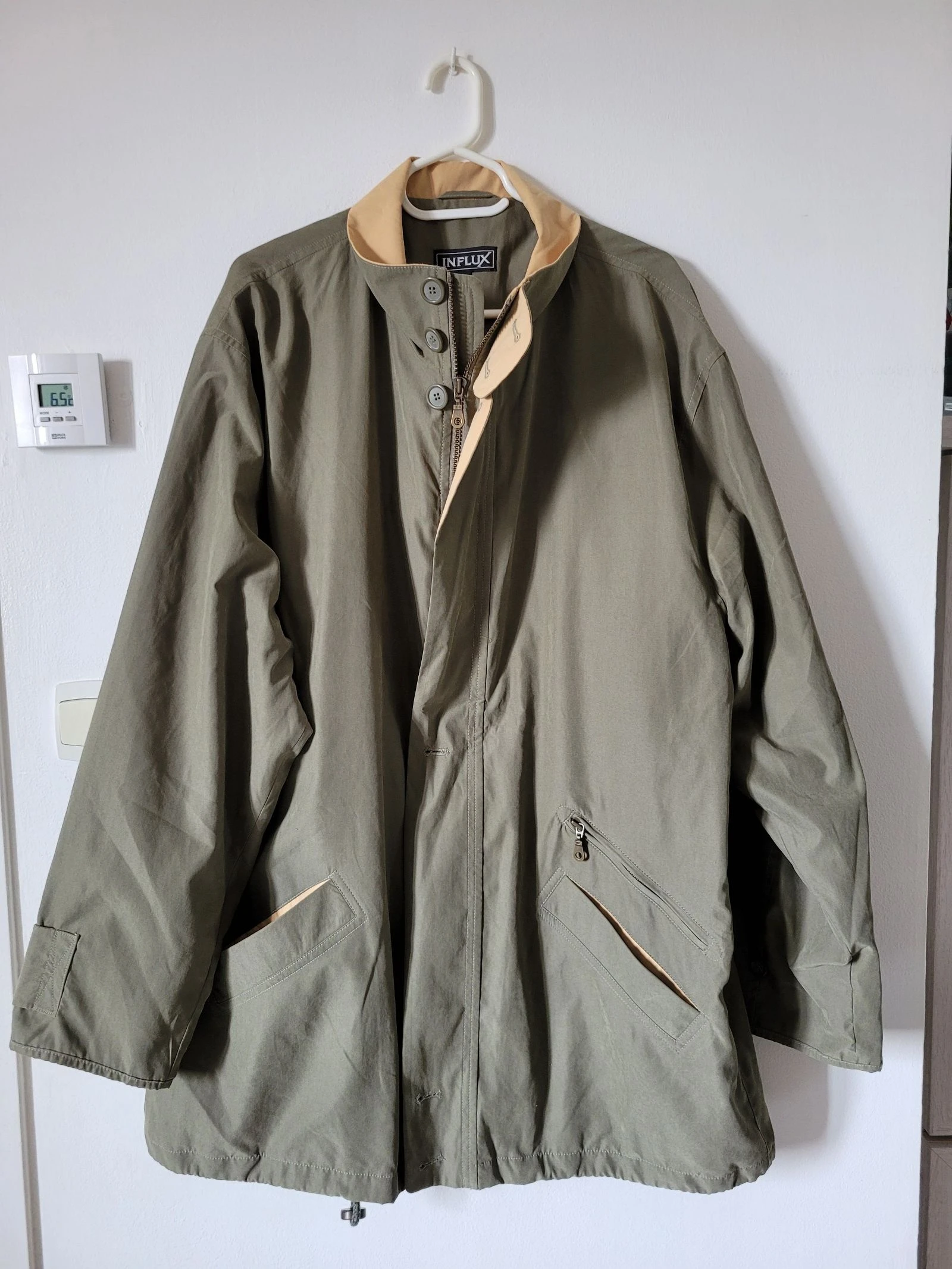 Veste homme INFLUX kaki et beige – Taille 54/56 – Mi-saison